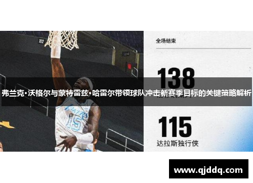 弗兰克·沃格尔与蒙特雷兹·哈雷尔带领球队冲击新赛季目标的关键策略解析